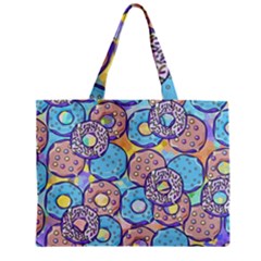 Donuts Pattern Zipper Mini Tote Bag by ValentinaDesign