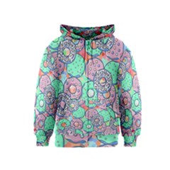 Donuts Pattern Kids  Zipper Hoodie