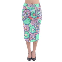 Donuts Pattern Midi Pencil Skirt by ValentinaDesign