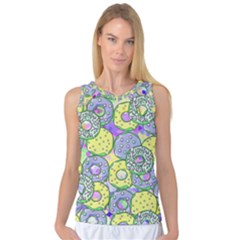 Donuts Pattern Women s Basketball Tank Top