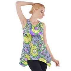 Donuts Pattern Side Drop Tank Tunic by ValentinaDesign