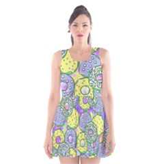 Donuts Pattern Scoop Neck Skater Dress by ValentinaDesign