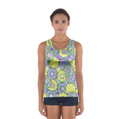 Donuts Pattern Sport Tank Top  by ValentinaDesign