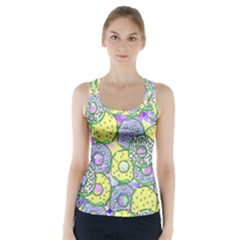 Donuts Pattern Racer Back Sports Top by ValentinaDesign