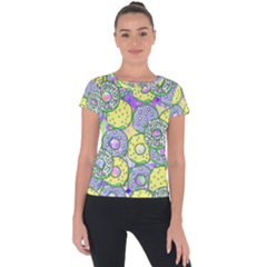 Donuts Pattern Short Sleeve Sports Top 