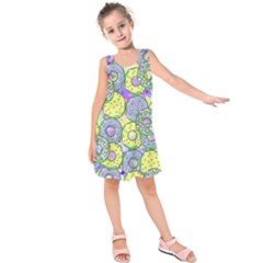 Donuts Pattern Kids  Sleeveless Dress by ValentinaDesign