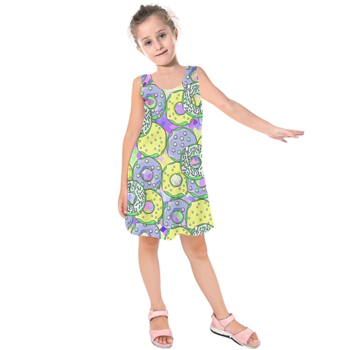 Donuts pattern Kids  Sleeveless Dress