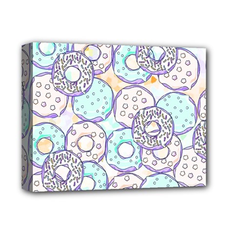 Donuts Pattern Deluxe Canvas 14  X 11  by ValentinaDesign