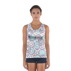 Donuts Pattern Sport Tank Top  by ValentinaDesign