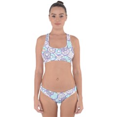 Donuts Pattern Cross Back Hipster Bikini Set