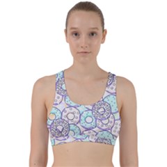 Donuts Pattern Back Weave Sports Bra