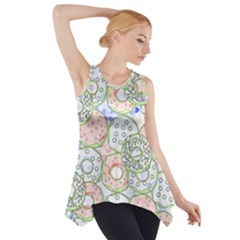 Donuts Pattern Side Drop Tank Tunic by ValentinaDesign