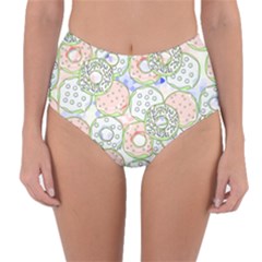 Donuts Pattern Reversible High-waist Bikini Bottoms