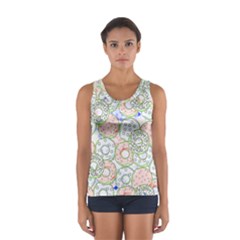 Donuts Pattern Sport Tank Top  by ValentinaDesign