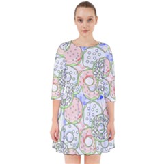 Donuts Pattern Smock Dress