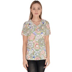 Donuts Pattern Scrub Top