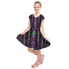 Rainbow Asteroid Pearls In The Wonderful Atmosphere Kids  Short Sleeve Dress by pepitasart