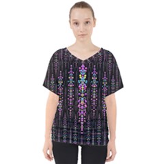 Rainbow Asteroid Pearls In The Wonderful Atmosphere V-neck Dolman Drape Top by pepitasart