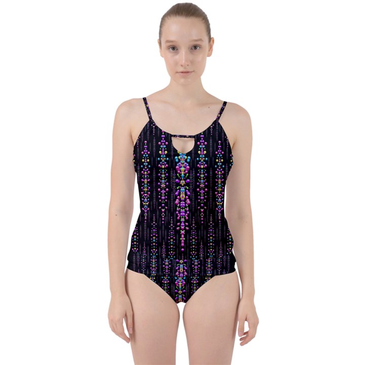 Rainbow Asteroid Pearls In The Wonderful Atmosphere Cut Out Top Tankini Set