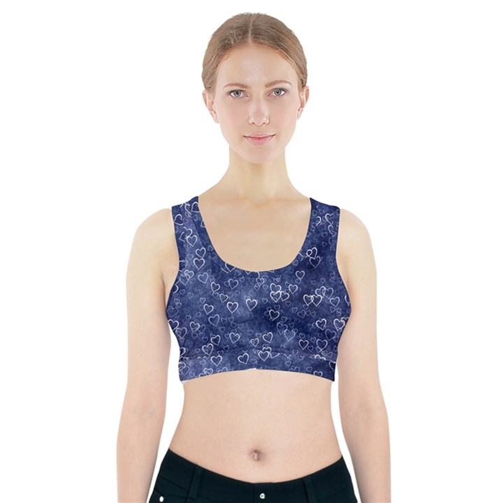 Heart pattern Sports Bra With Pocket