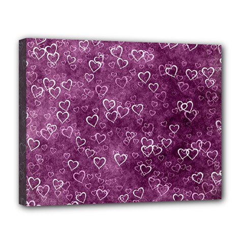 Heart pattern Canvas 14  x 11 