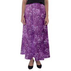 Heart pattern Flared Maxi Skirt