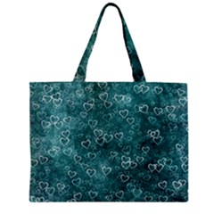 Heart Pattern Zipper Mini Tote Bag