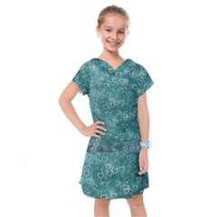 Heart Pattern Kids  Drop Waist Dress