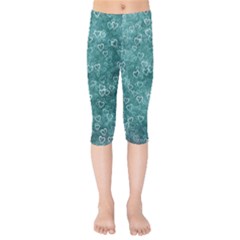 Heart Pattern Kids  Capri Leggings 