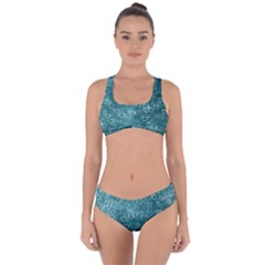 Heart Pattern Criss Cross Bikini Set