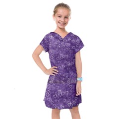 Heart Pattern Kids  Drop Waist Dress by ValentinaDesign