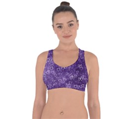 Heart Pattern Cross String Back Sports Bra