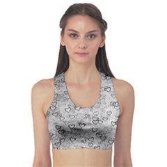 Heart Pattern Sports Bra by ValentinaDesign