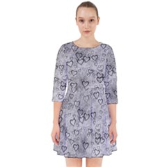 Heart Pattern Smock Dress