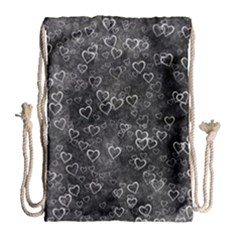 Heart Pattern Drawstring Bag (large) by ValentinaDesign