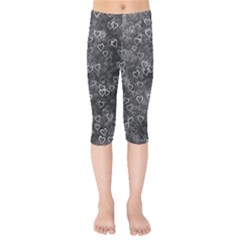 Heart Pattern Kids  Capri Leggings 