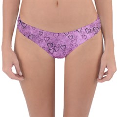 Heart Pattern Reversible Hipster Bikini Bottoms