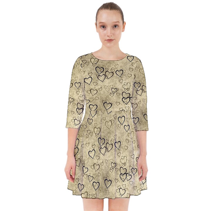 Heart pattern Smock Dress