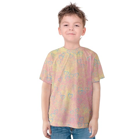 Heart Pattern Kids  Cotton Tee by ValentinaDesign