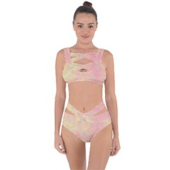 Heart Pattern Bandaged Up Bikini Set 