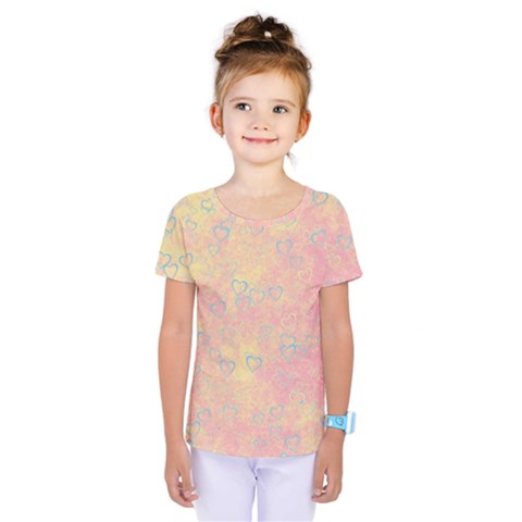 Heart Pattern Kids  One Piece Tee by ValentinaDesign