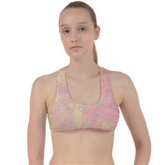 Heart Pattern Criss Cross Racerback Sports Bra