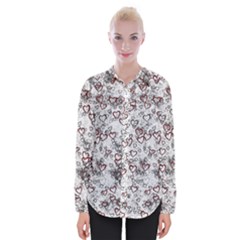 Heart Pattern Womens Long Sleeve Shirt