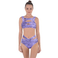 Heart Pattern Bandaged Up Bikini Set 