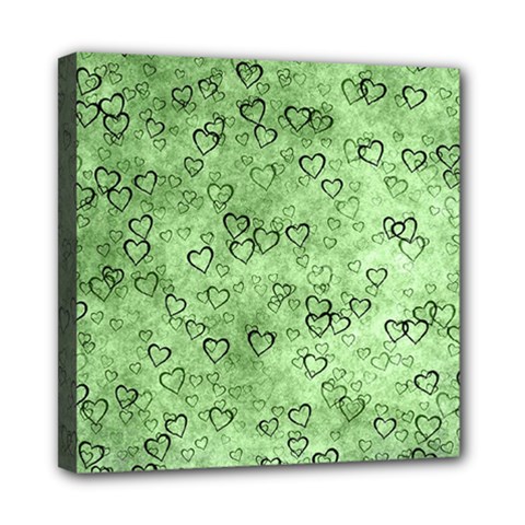 Heart Pattern Mini Canvas 8  X 8 