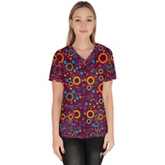 70s Pattern Scrub Top