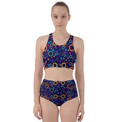 70s Pattern Racer Back Bikini Set