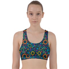 70s Pattern Back Weave Sports Bra by ValentinaDesign