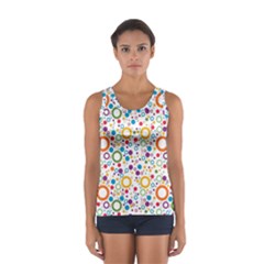 70s Pattern Sport Tank Top  by ValentinaDesign