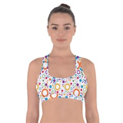 70s Pattern Cross Back Sports Bra